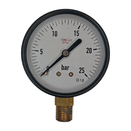 MANOMETRO OXIGENO 0 A 25 BAR (DIAM 5 CM)